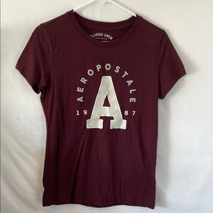 Aeropostale Classic Crew Maroon Tee